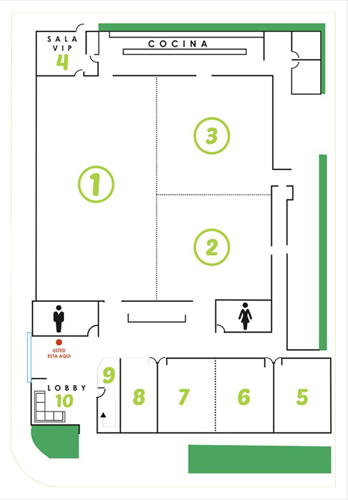 Croquis Centro de Convenciones Holiday Inn Durango